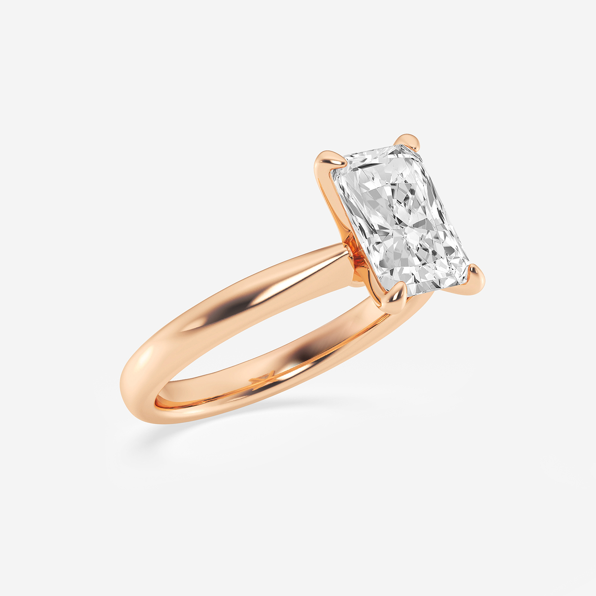 Additional Image 1 for  2 ctw Radiant Lab Grown Diamond Petite Solitaire Engagement Ring