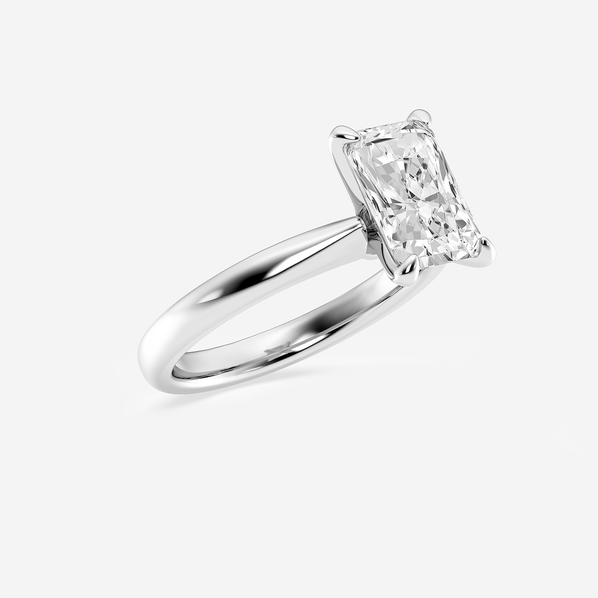 Additional Image 1 for  2 ctw Radiant Lab Grown Diamond Petite Solitaire Engagement Ring