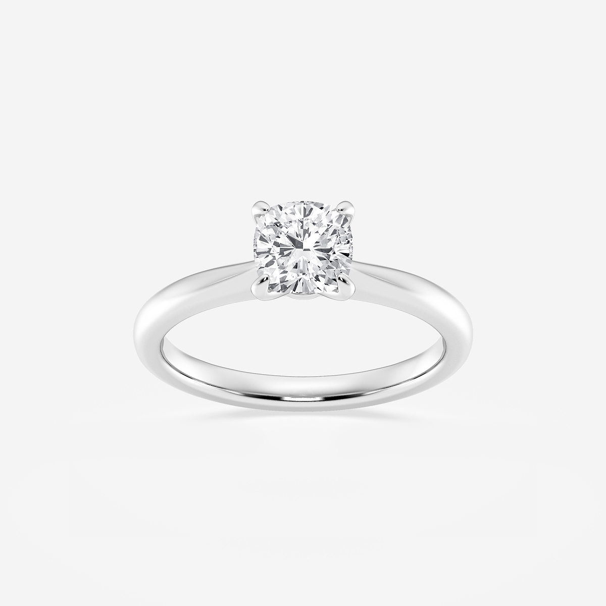 1 ctw Cushion Lab Grown Diamond Petite Solitaire Engagement Ring