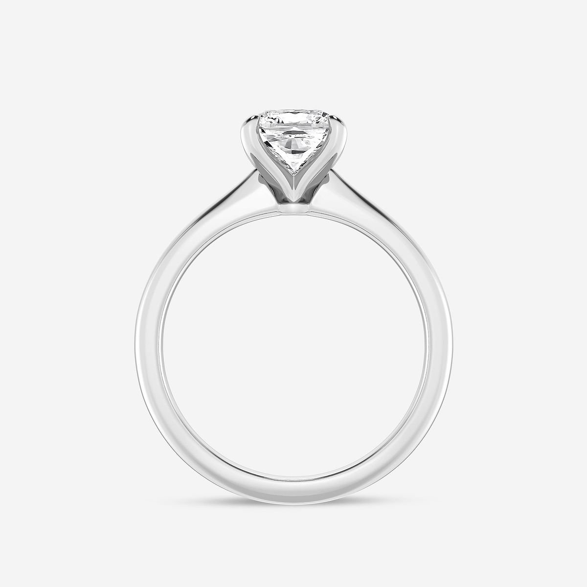 Additional Image 1 for  1 1/2 ctw Cushion Lab Grown Diamond Petite Solitaire Engagement Ring