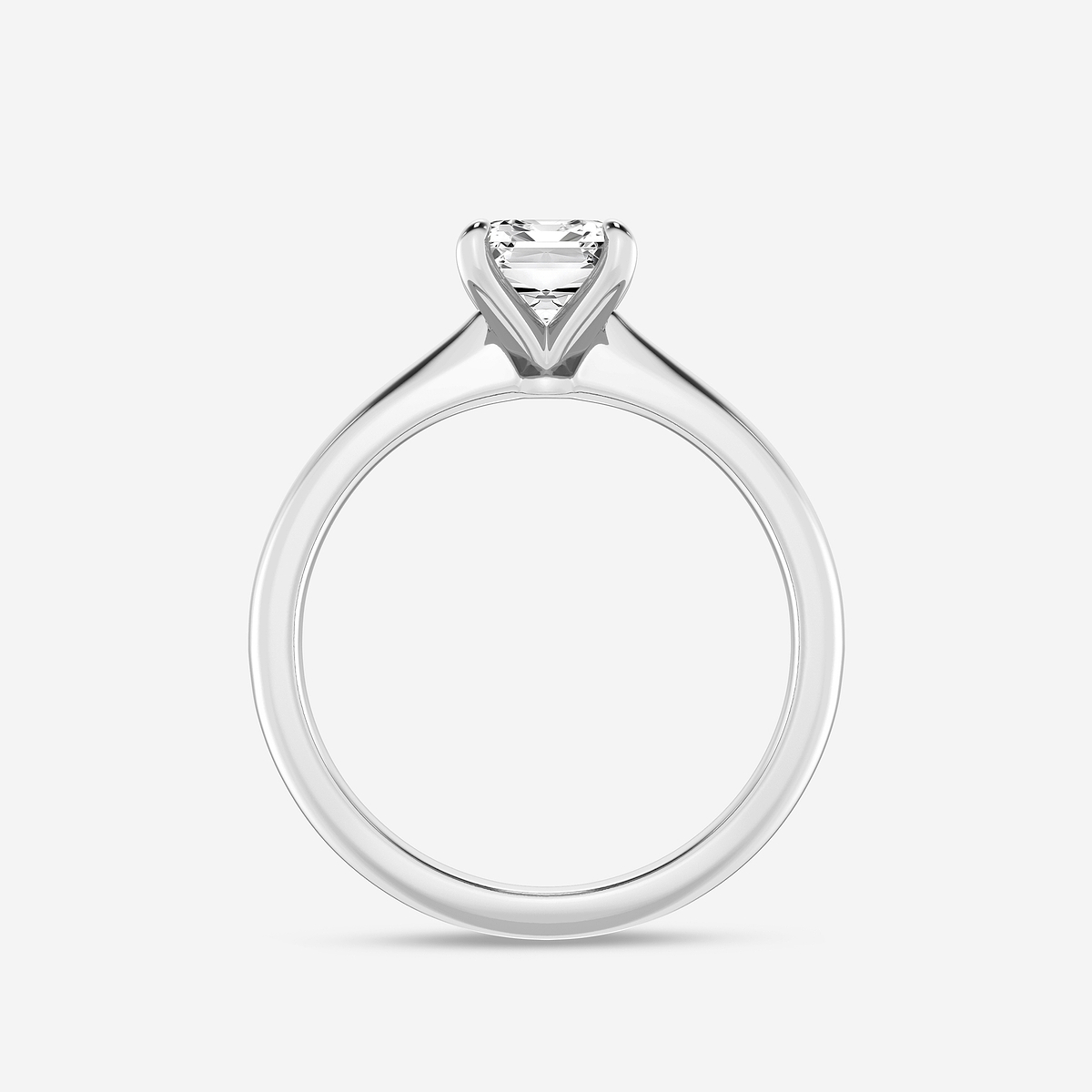 Additional Image 1 for  1 1/2 ctw Emerald Lab Grown Diamond Petite Solitaire Engagement Ring