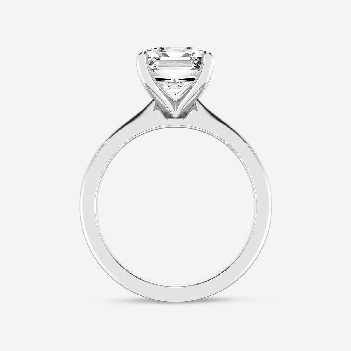 Additional Image 1 for  8 ctw Emerald Lab Grown Diamond Petite Solitaire Engagement Ring