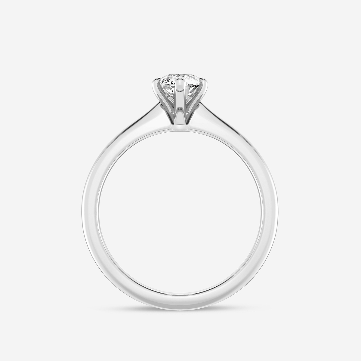 Additional Image 1 for  1 ctw Marquise Lab Grown Diamond Petite Solitaire Engagement Ring