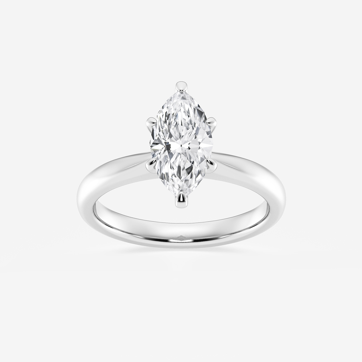 1 1/2 ctw Marquise Lab Grown Diamond Petite Solitaire Engagement Ring