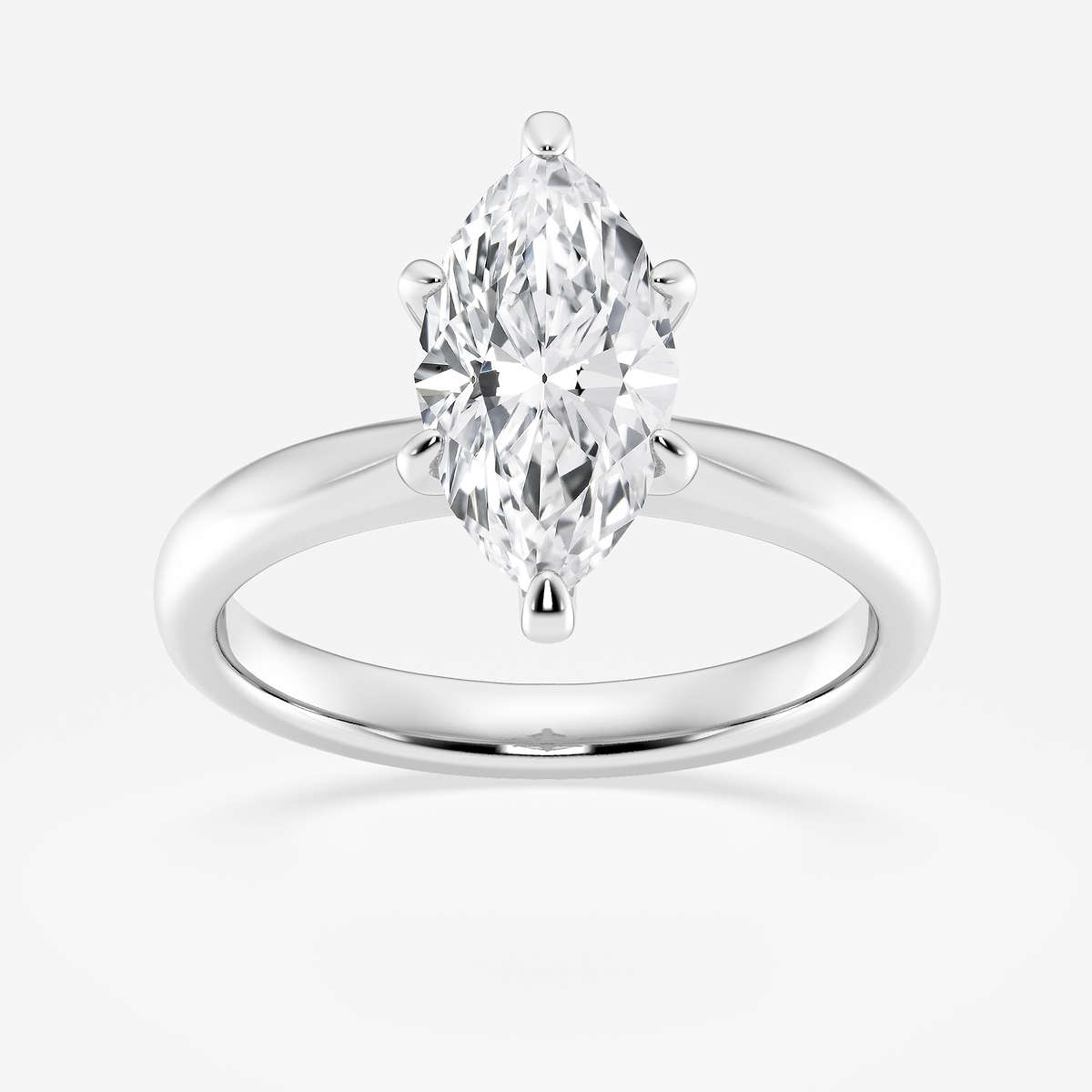 2 1/2 ctw Marquise Lab Grown Diamond Petite Solitaire Engagement Ring