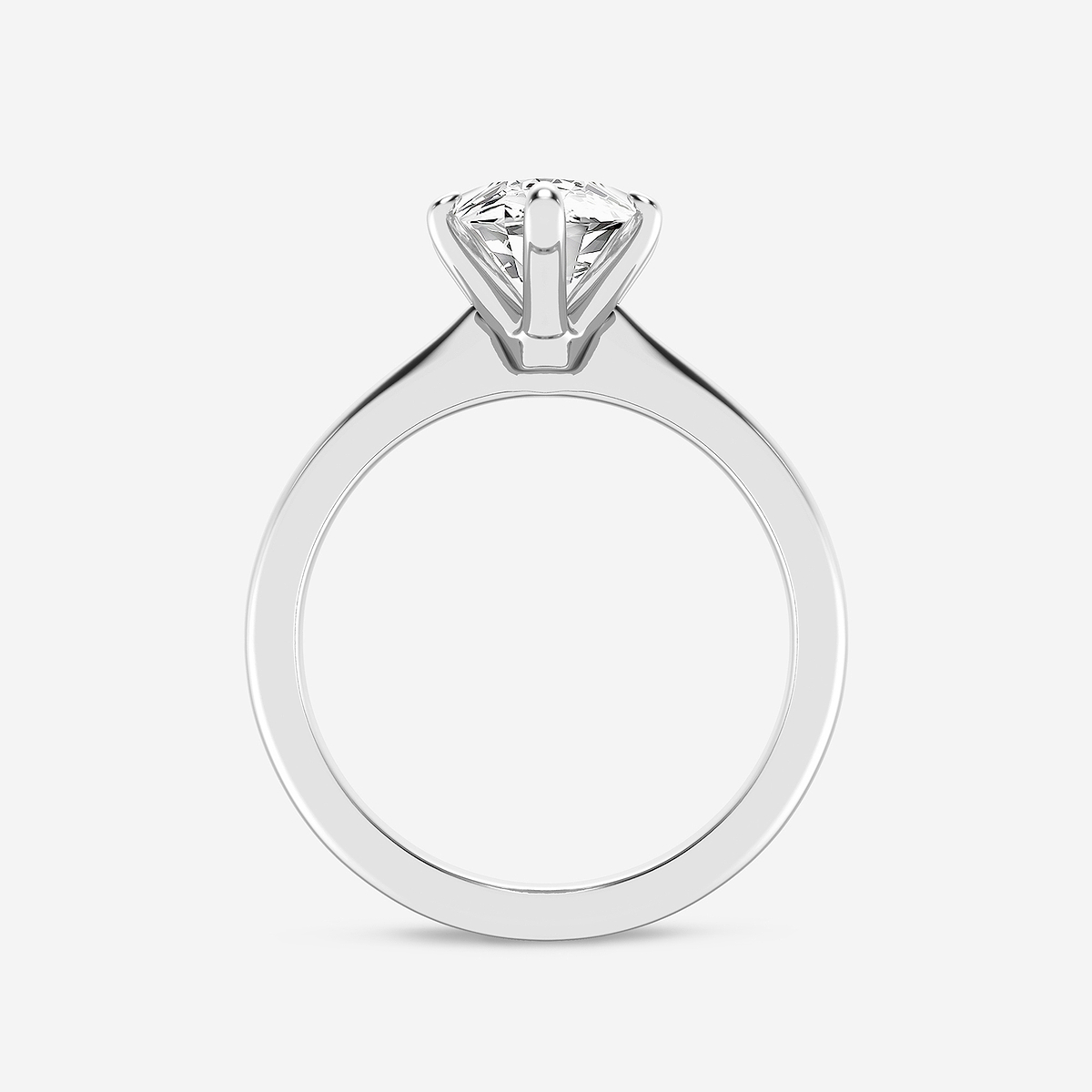 Additional Image 1 for  3 ctw Marquise Lab Grown Diamond Petite Solitaire Engagement Ring