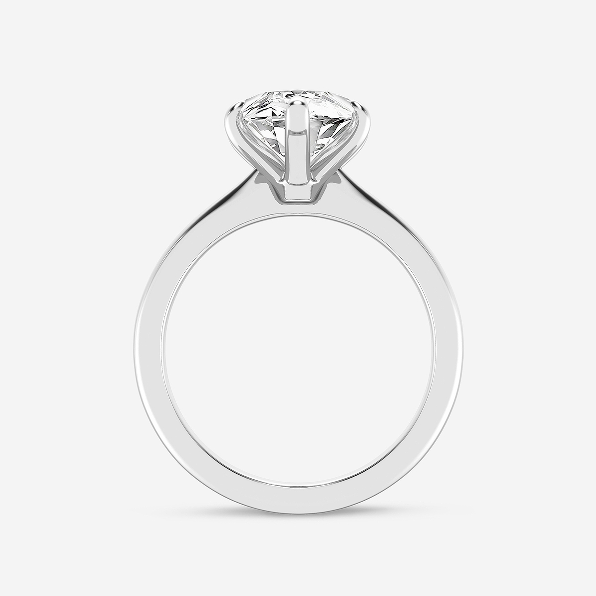 4 ctw Marquise Lab Grown Diamond Petite Solitaire Engagement Ring Platinum, E, VS1