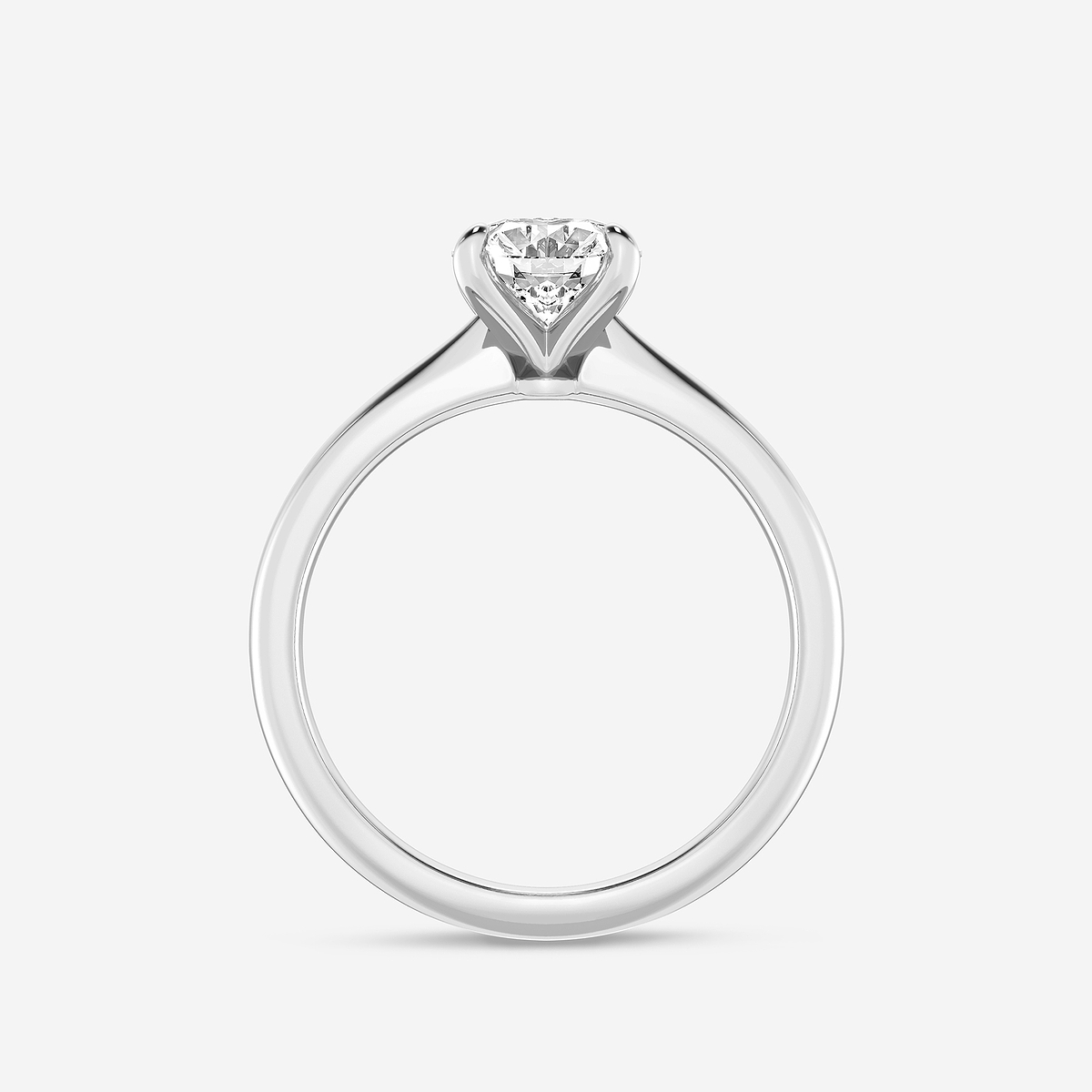 Additional Image 1 for  1 1/2 ctw Oval Lab Grown Diamond Petite Solitaire Engagement Ring