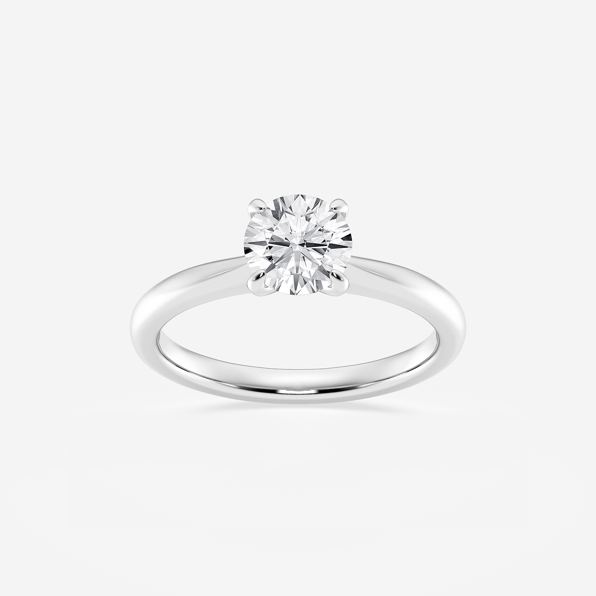 1 ctw Round Lab Grown Diamond Petite Solitaire Engagement Ring