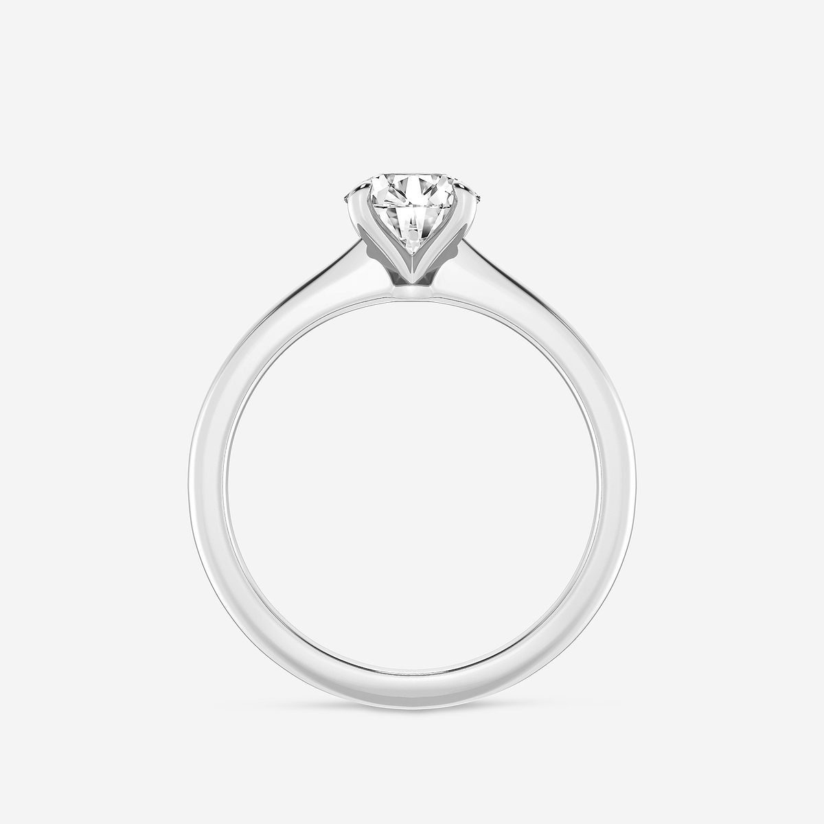 Additional Image 1 for  1 ctw Round Lab Grown Diamond Petite Solitaire Engagement Ring
