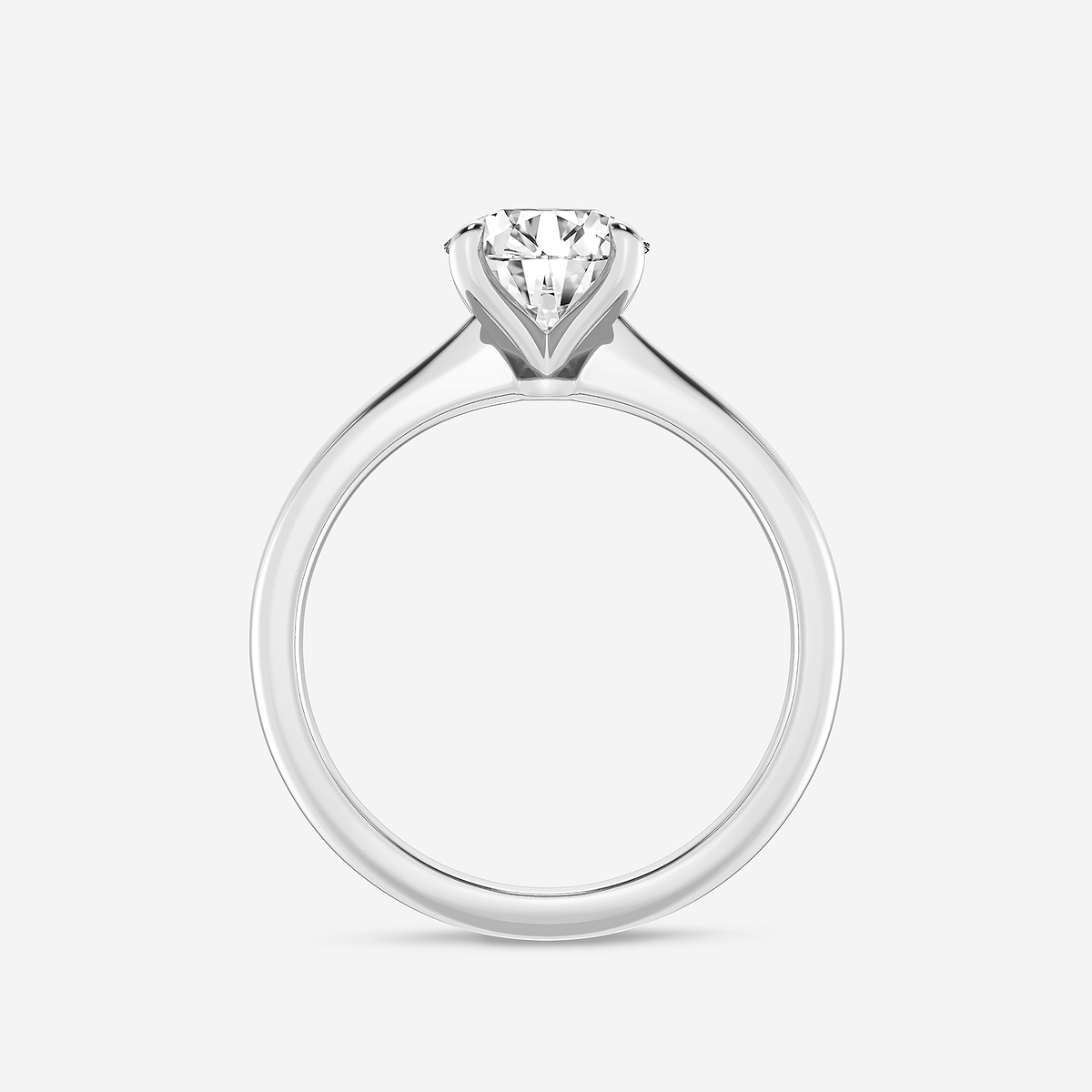 Additional Image 1 for  1 1/2 ctw Round Lab Grown Diamond Petite Solitaire Engagement Ring