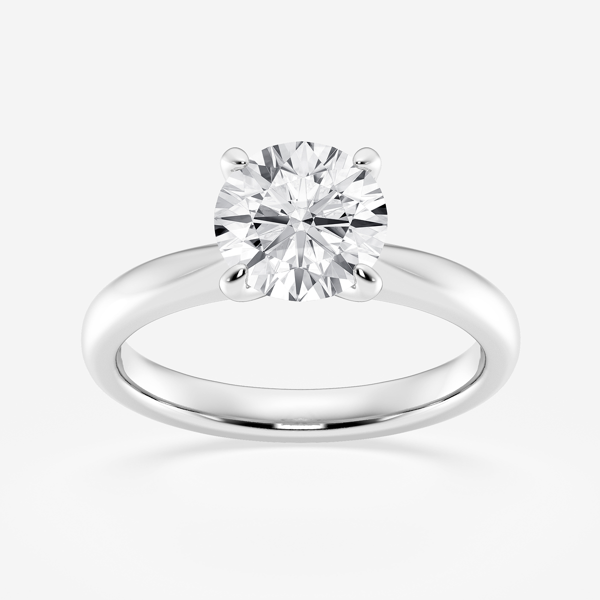 2 1/2 ctw Round Lab Grown Diamond Petite Solitaire Engagement Ring