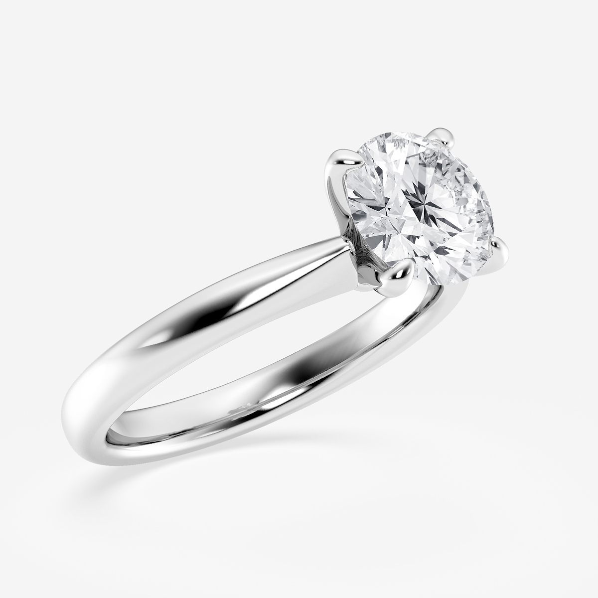 Additional Image 1 for  2 1/2 ctw Round Lab Grown Diamond Petite Solitaire Engagement Ring