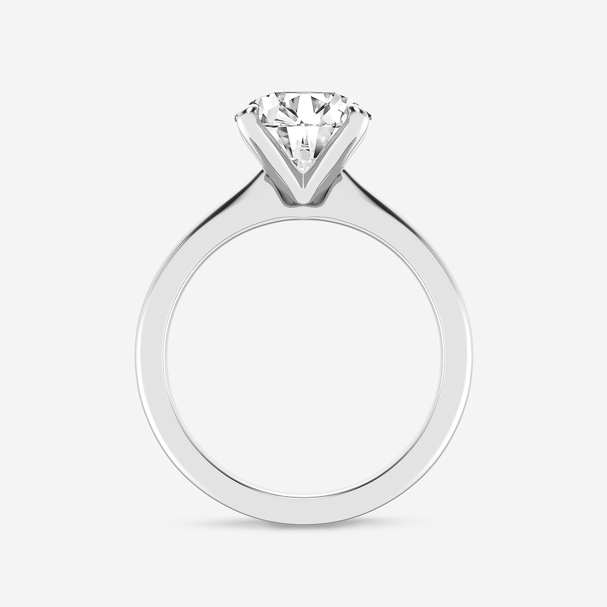 Additional Image 1 for  3 ctw Round Lab Grown Diamond Petite Solitaire Engagement Ring