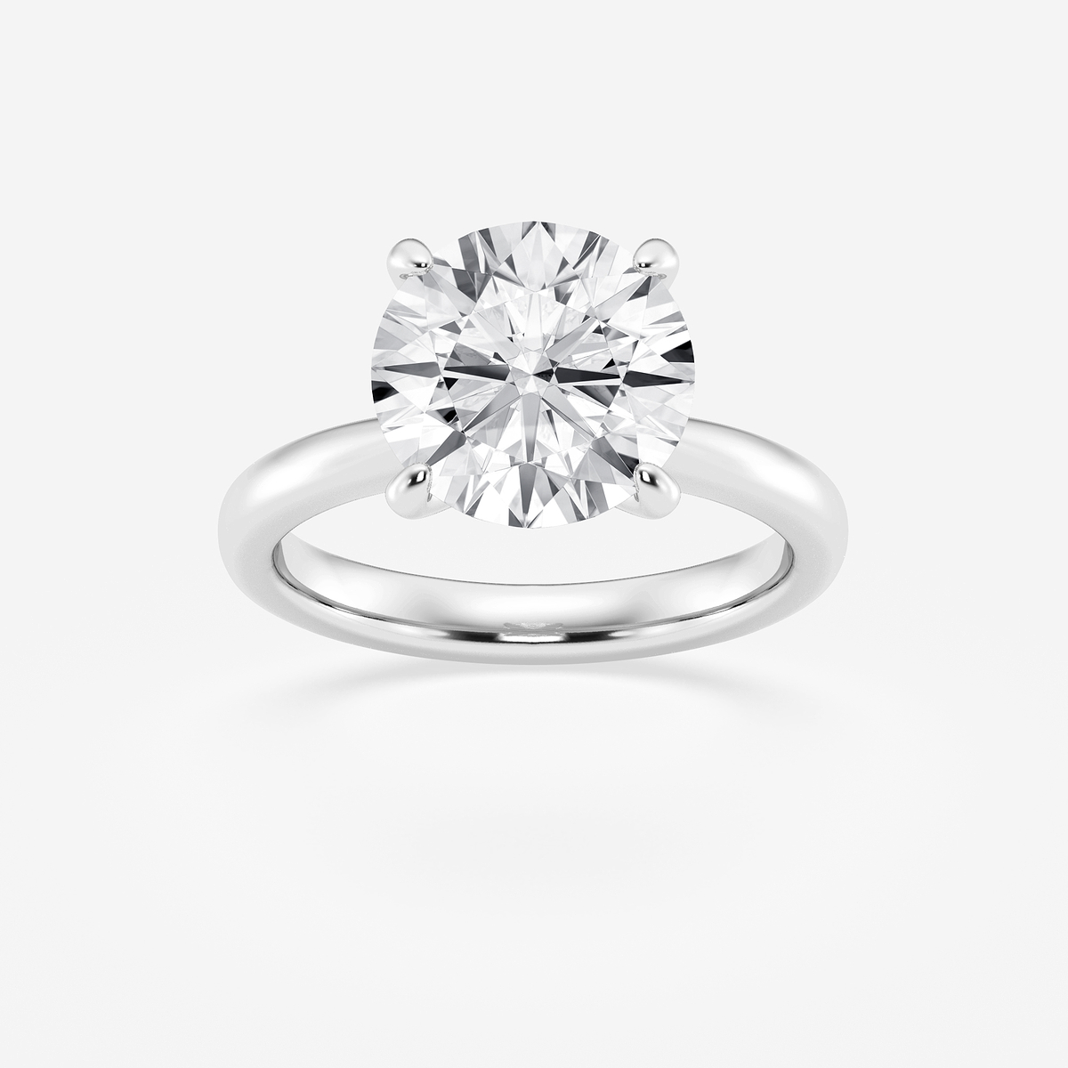 5 ctw Round Lab Grown Diamond Petite Solitaire Engagement Ring