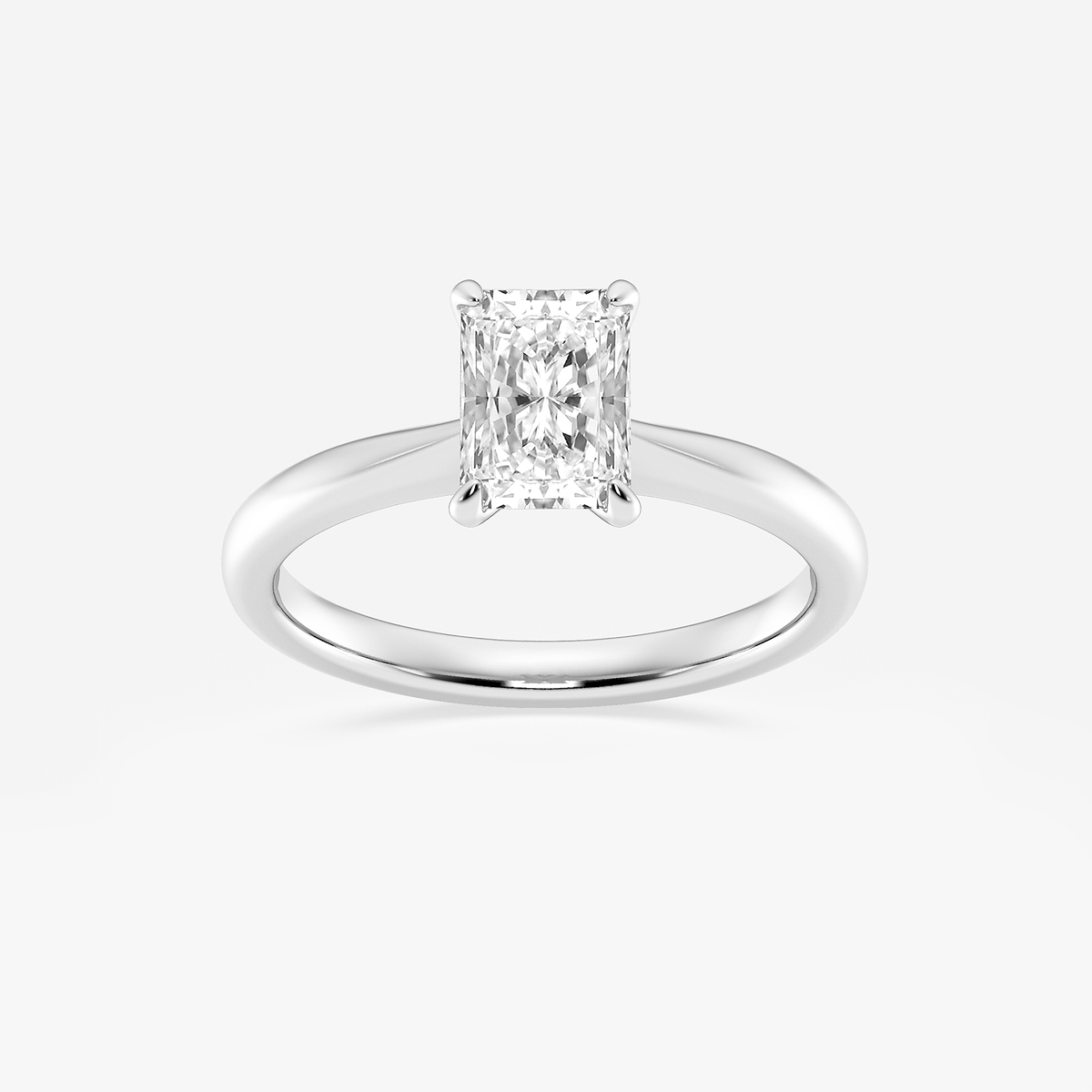 1 ctw Radiant Lab Grown Diamond Petite Solitaire Engagement Ring