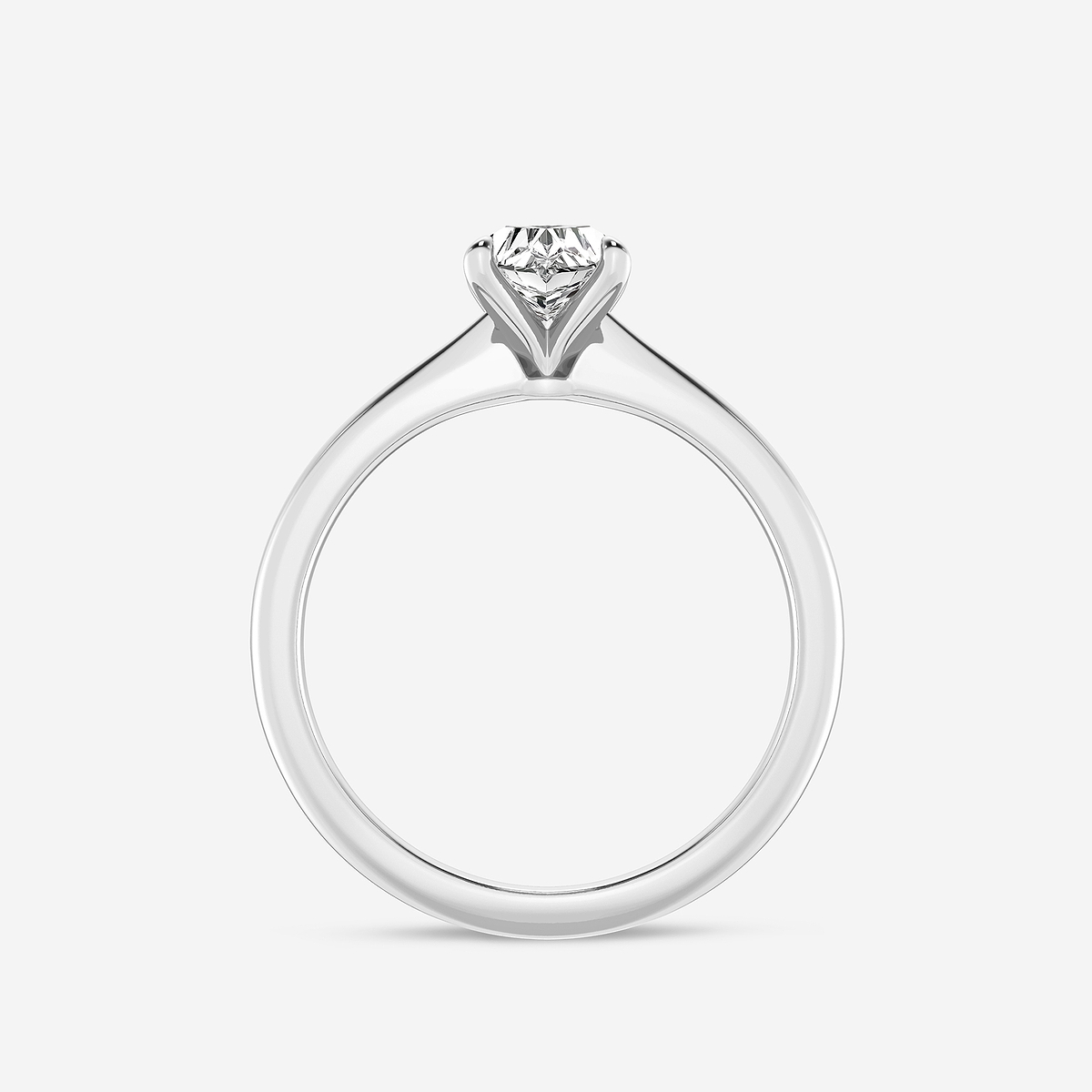Additional Image 1 for  1 ctw Radiant Lab Grown Diamond Petite Solitaire Engagement Ring