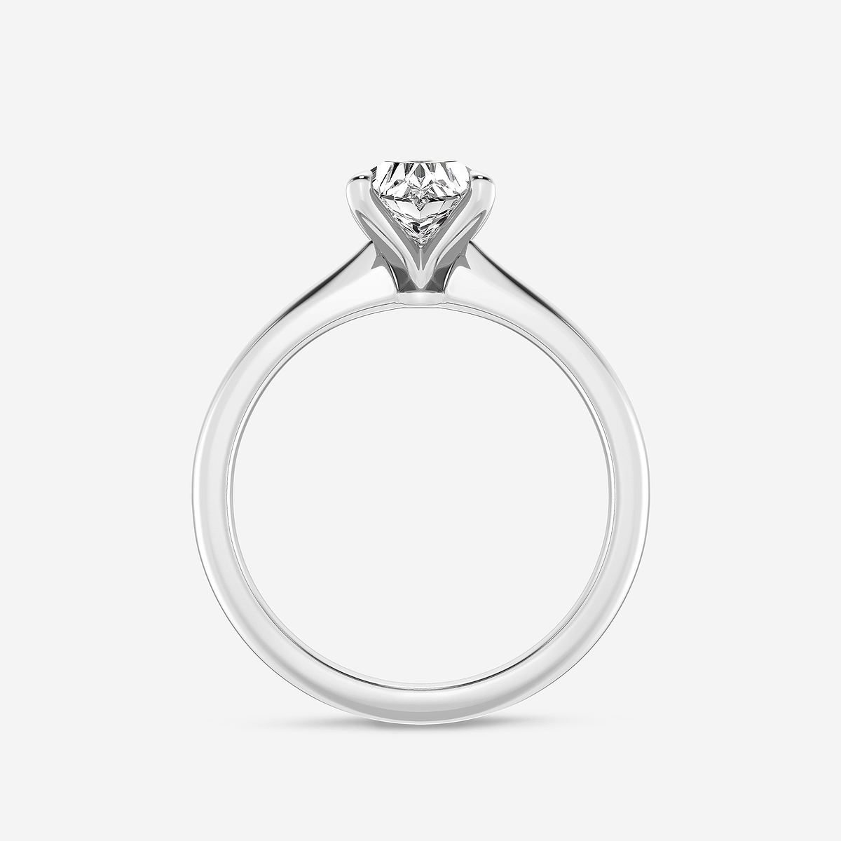 Additional Image 1 for  1 1/2 ctw Radiant Lab Grown Diamond Petite Solitaire Engagement Ring