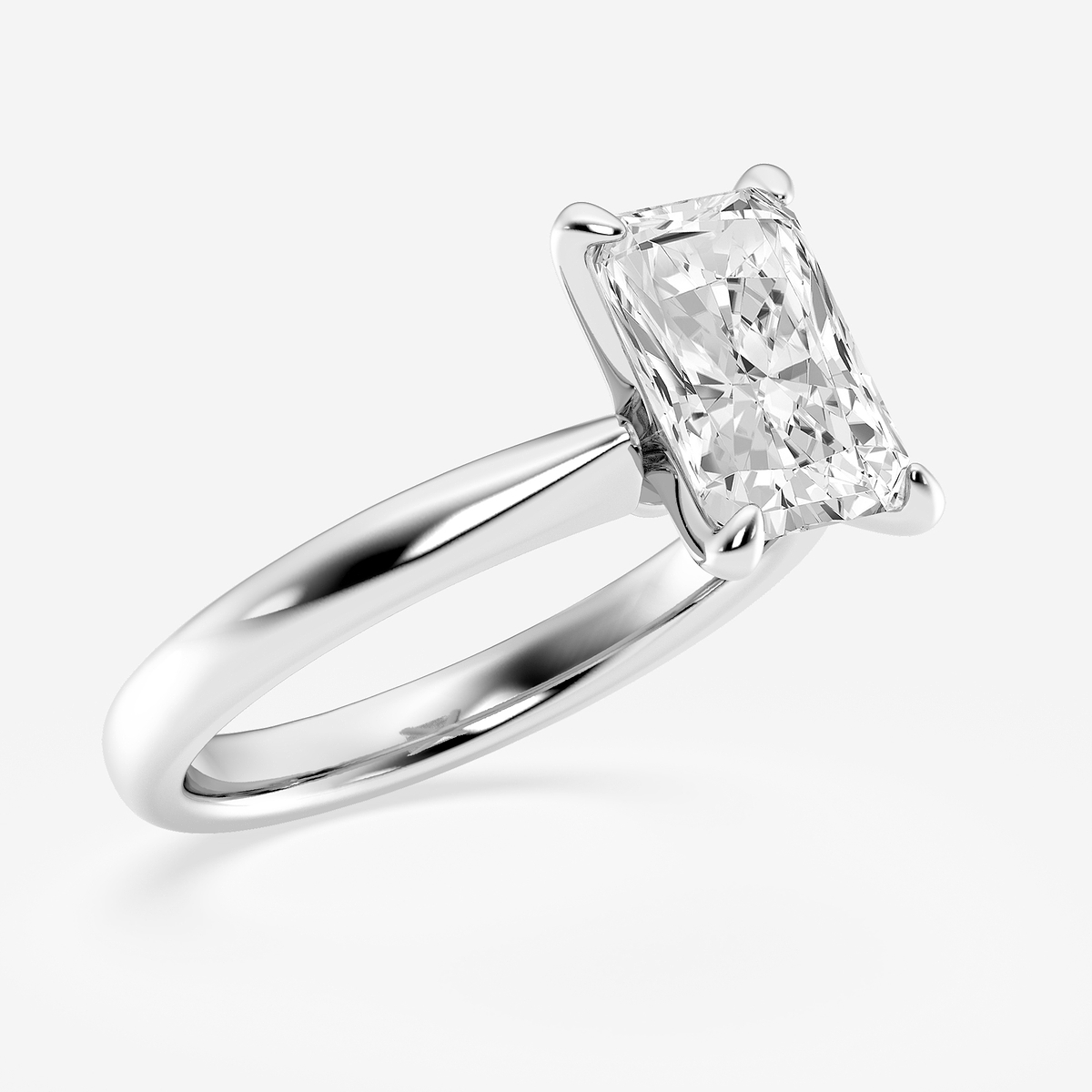 Additional Image 1 for  2 1/2 ctw Radiant Lab Grown Diamond Petite Solitaire Engagement Ring