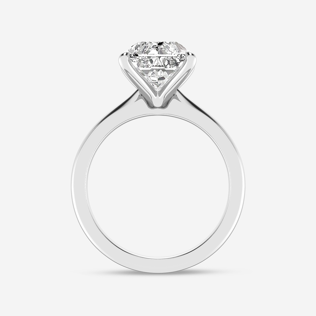 Additional Image 1 for  5 ctw Radiant Lab Grown Diamond Petite Solitaire Engagement Ring