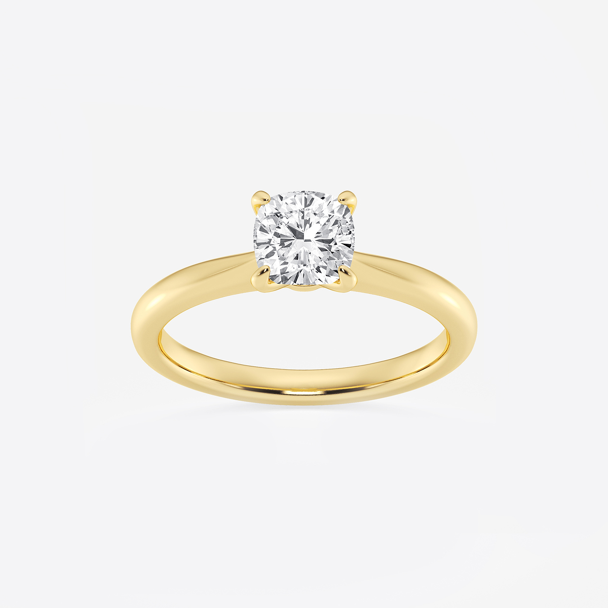 1 ctw Cushion Lab Grown Diamond Petite Solitaire Engagement Ring