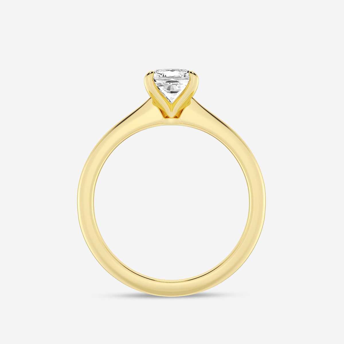 Additional Image 1 for  1 ctw Cushion Lab Grown Diamond Petite Solitaire Engagement Ring