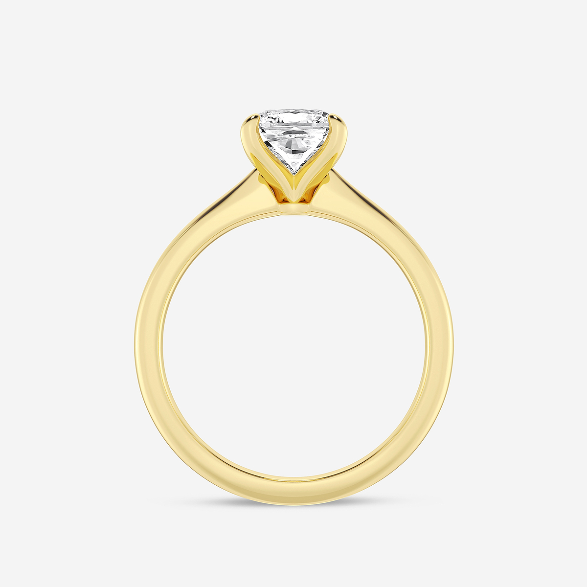 Additional Image 1 for  1 1/2 ctw Cushion Lab Grown Diamond Petite Solitaire Engagement Ring