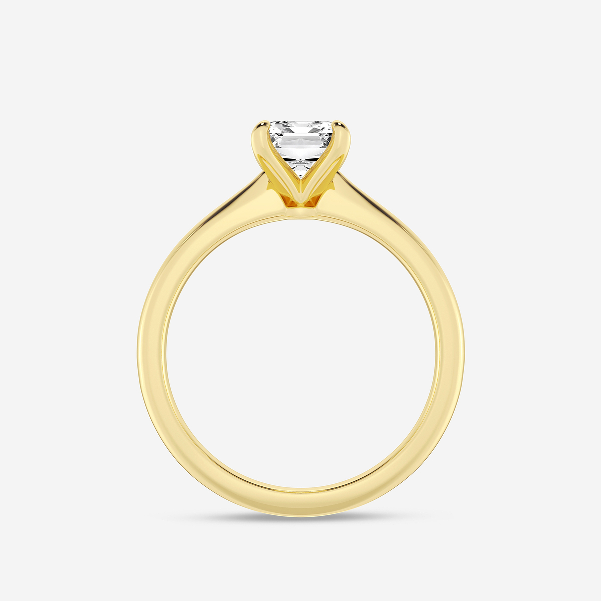 Additional Image 1 for  1 1/2 ctw Emerald Lab Grown Diamond Petite Solitaire Engagement Ring