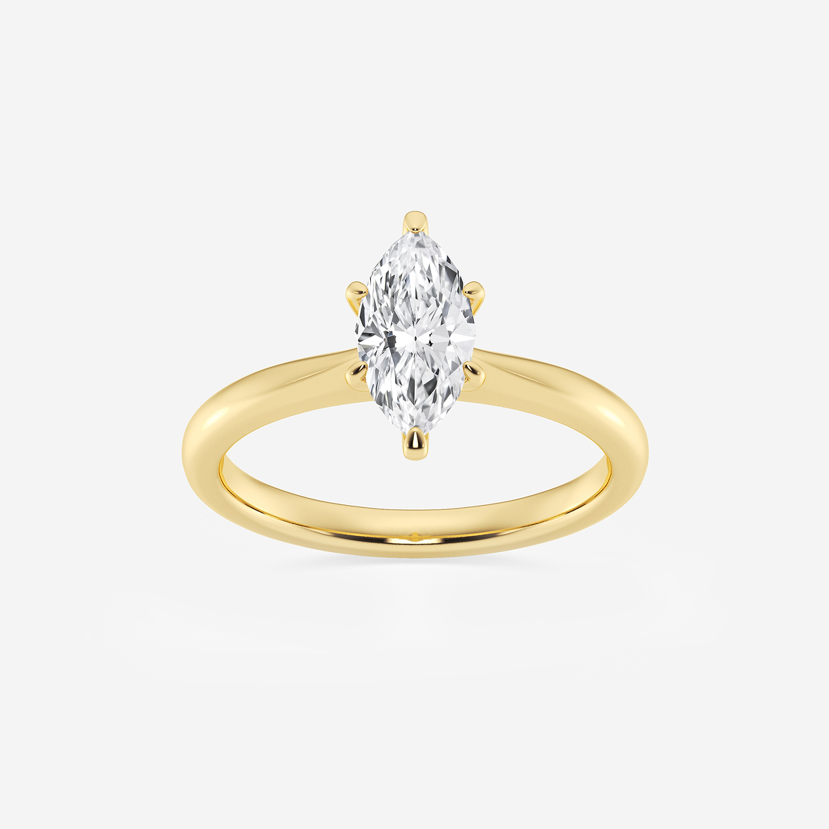 1 ctw Marquise Lab Grown Diamond Petite Solitaire Engagement Ring