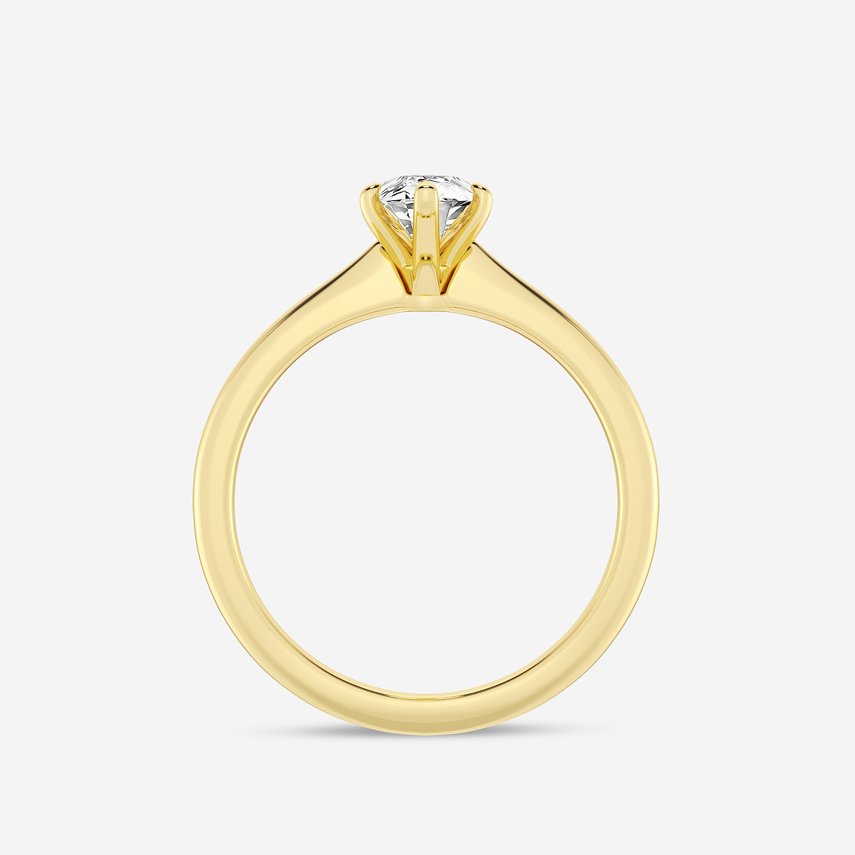 Additional Image 1 for  1 ctw Marquise Lab Grown Diamond Petite Solitaire Engagement Ring