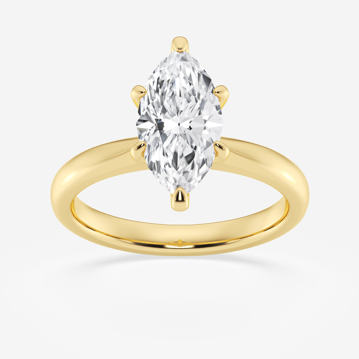 2 1/2 ctw Marquise Lab Grown Diamond Petite Solitaire Engagement Ring