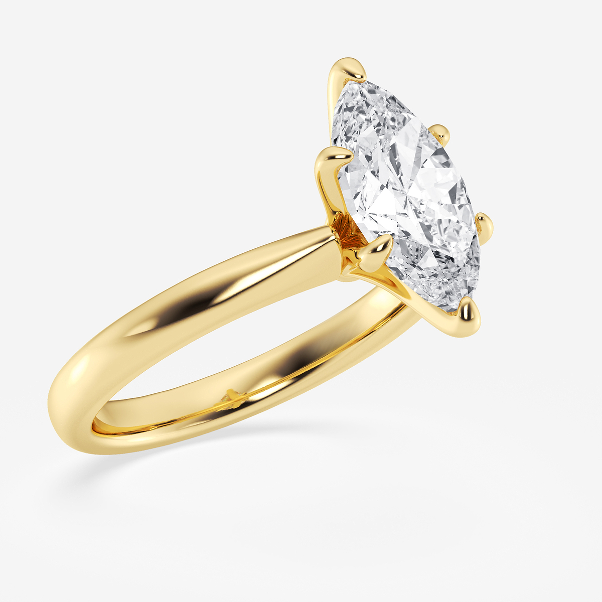Additional Image 1 for  2 1/2 ctw Marquise Lab Grown Diamond Petite Solitaire Engagement Ring