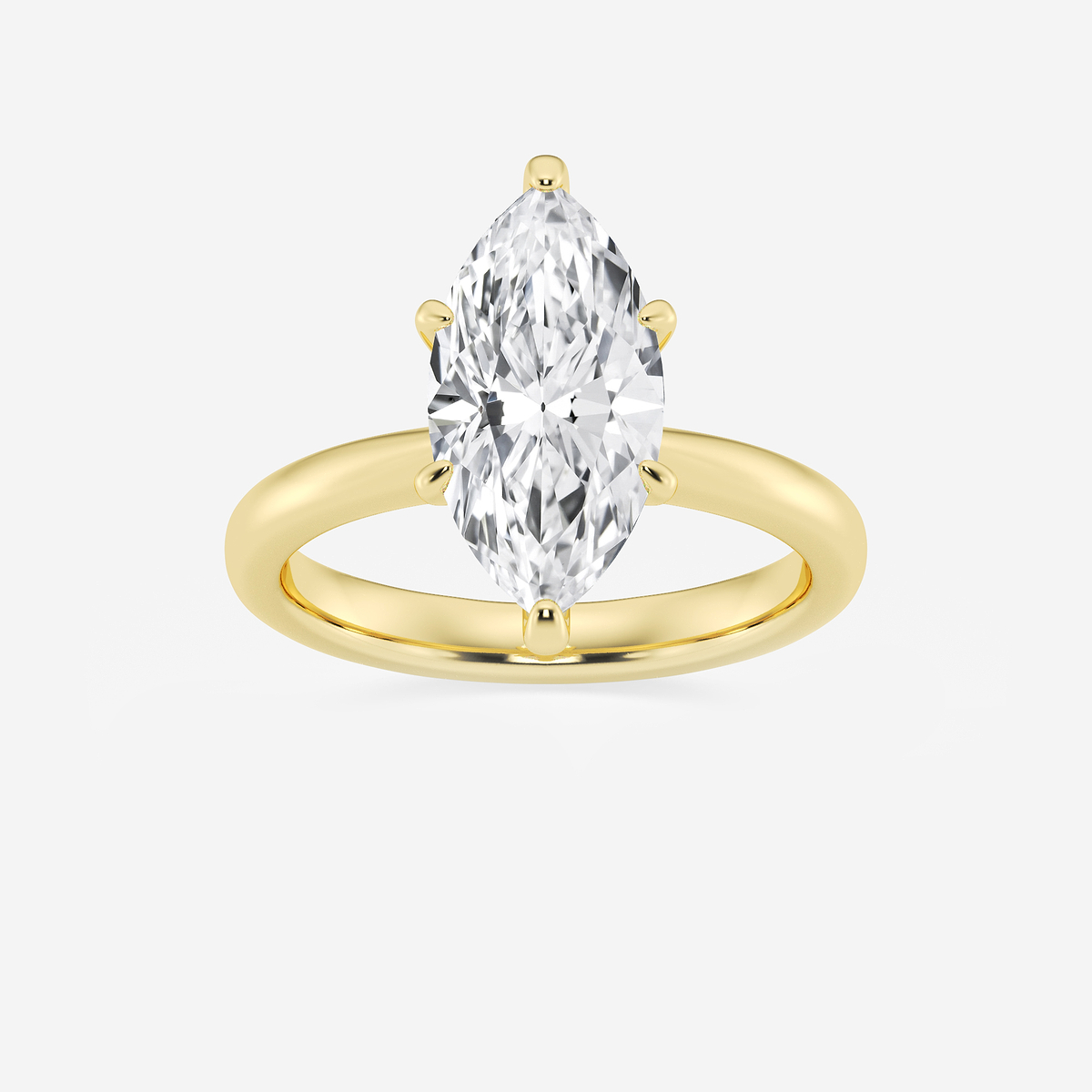 3 ctw Marquise Lab Grown Diamond Petite Solitaire Engagement Ring