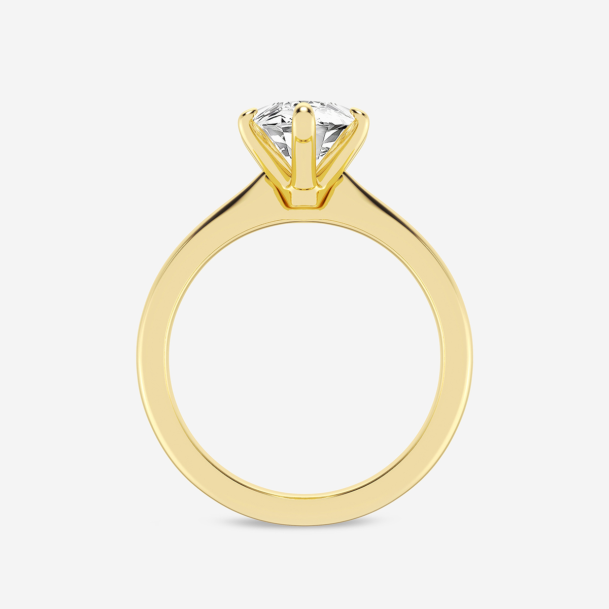 Additional Image 1 for  3 ctw Marquise Lab Grown Diamond Petite Solitaire Engagement Ring