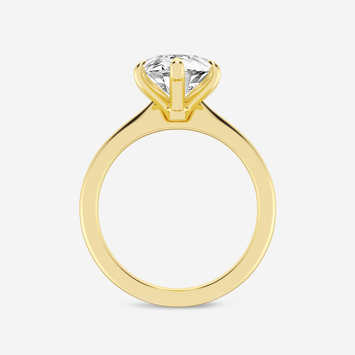 Additional Image 1 for  4 ctw Marquise Lab Grown Diamond Petite Solitaire Engagement Ring