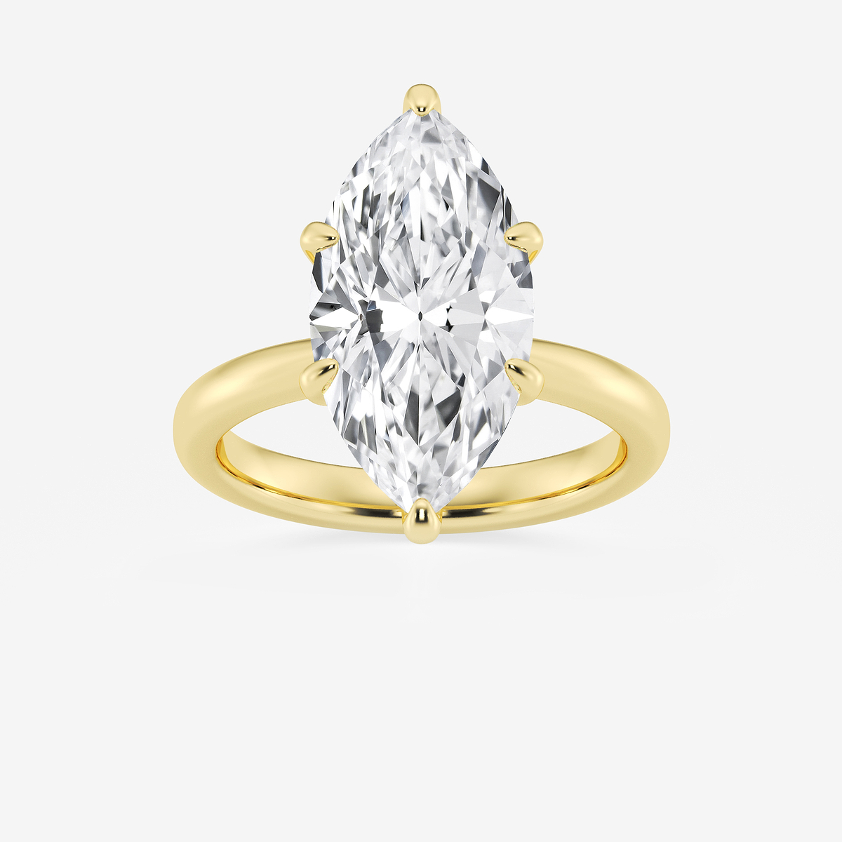 5 ctw Marquise Lab Grown Diamond Petite Solitaire Engagement Ring