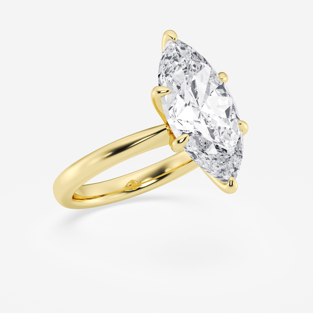 Additional Image 1 for  5 ctw Marquise Lab Grown Diamond Petite Solitaire Engagement Ring
