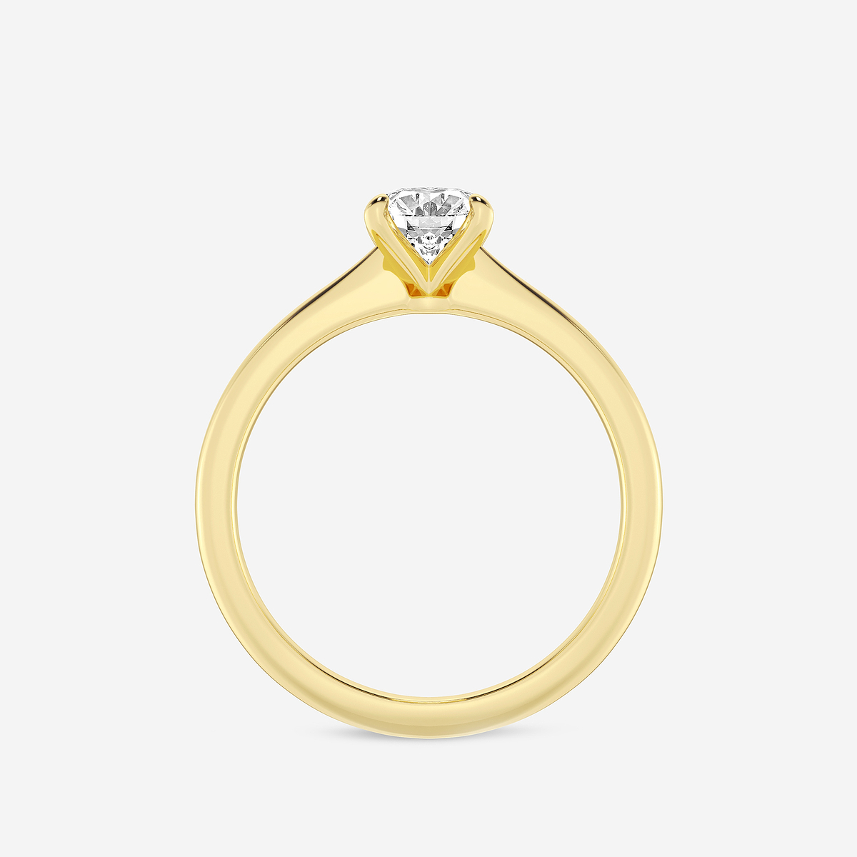 Additional Image 1 for  1 ctw Oval Lab Grown Diamond Petite Solitaire Engagement Ring