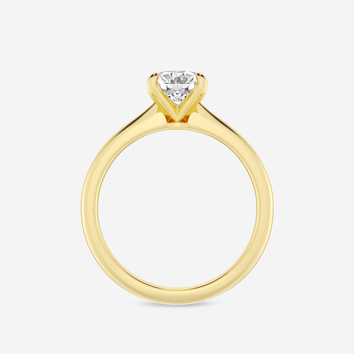 Additional Image 1 for  1 1/2 ctw Oval Lab Grown Diamond Petite Solitaire Engagement Ring