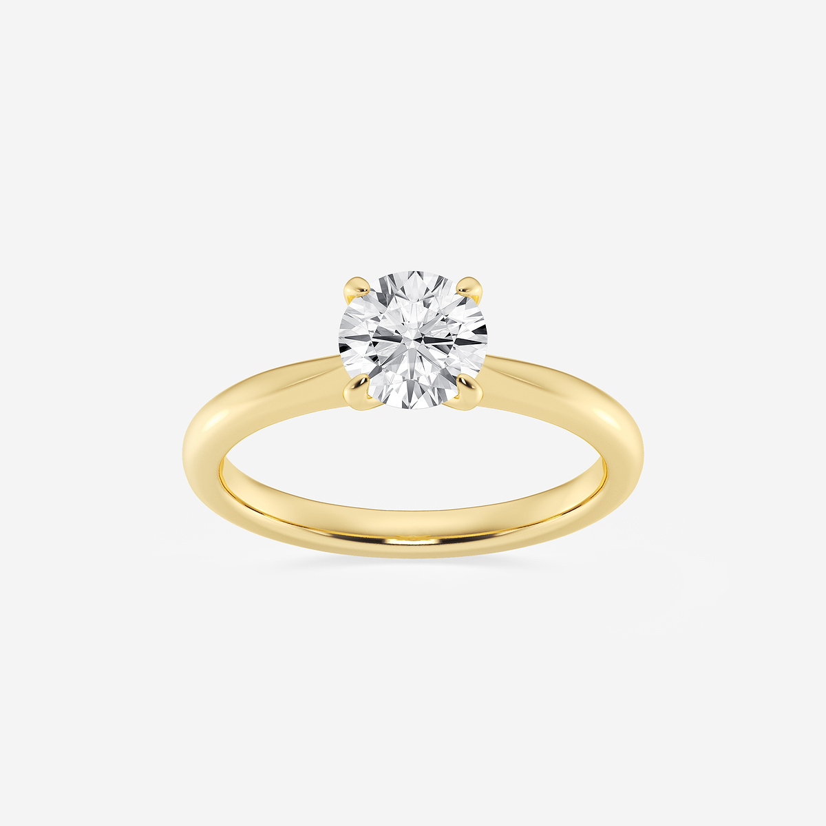 1 ctw Round Lab Grown Diamond Petite Solitaire Engagement Ring
