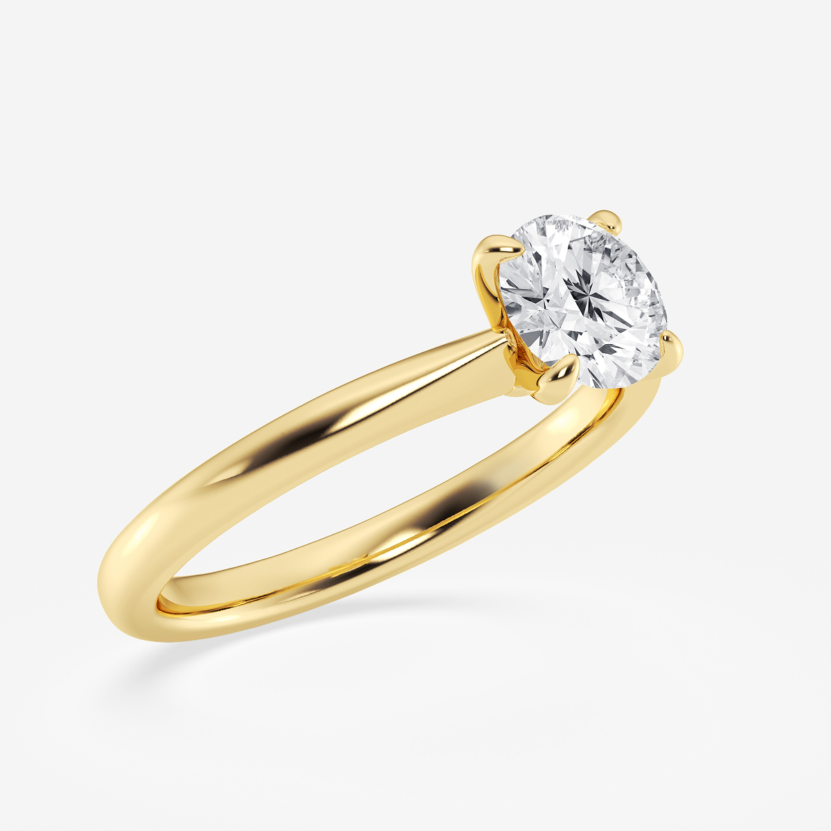 Additional Image 1 for  1 ctw Round Lab Grown Diamond Petite Solitaire Engagement Ring
