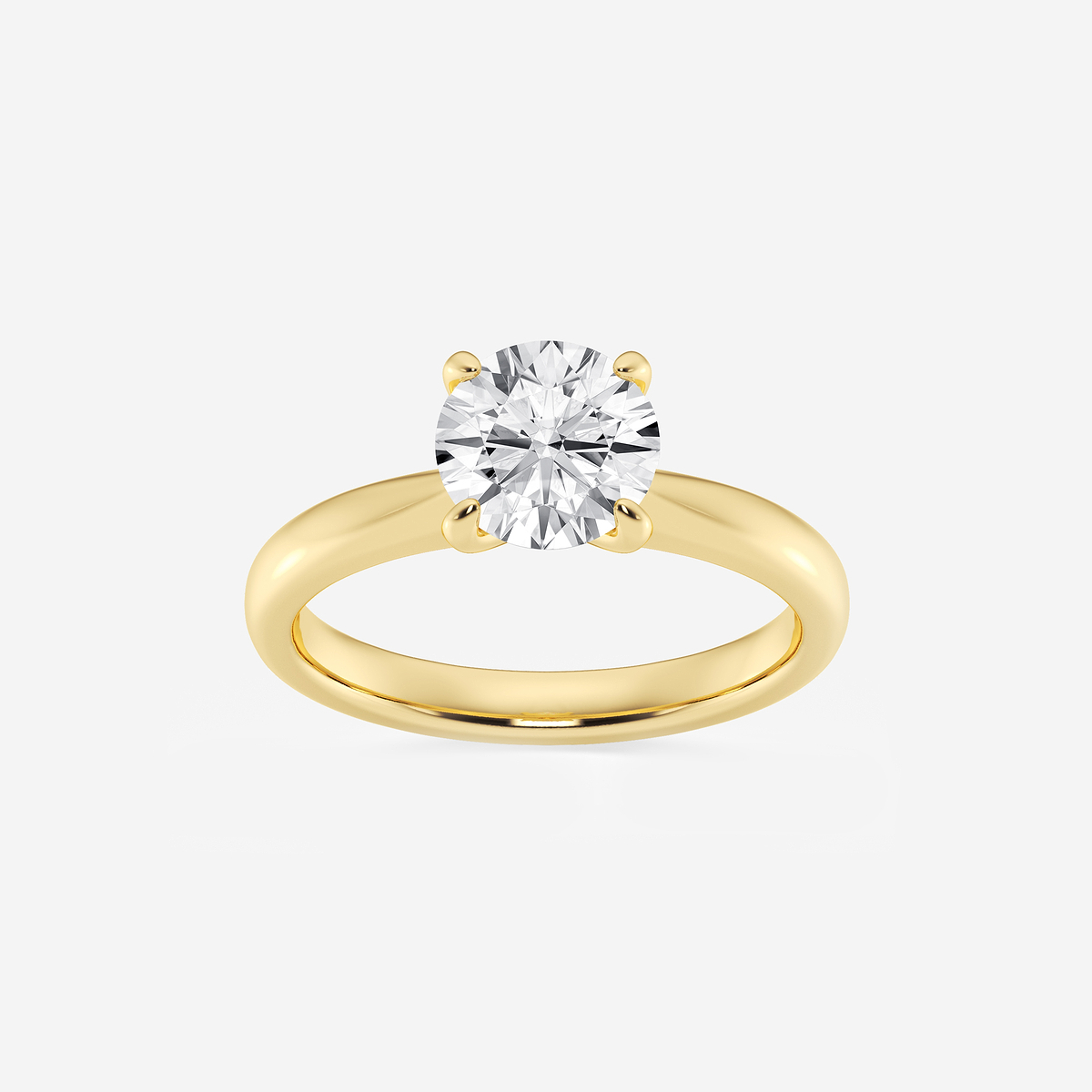 1 1/2 ctw Round Lab Grown Diamond Petite Solitaire Engagement Ring