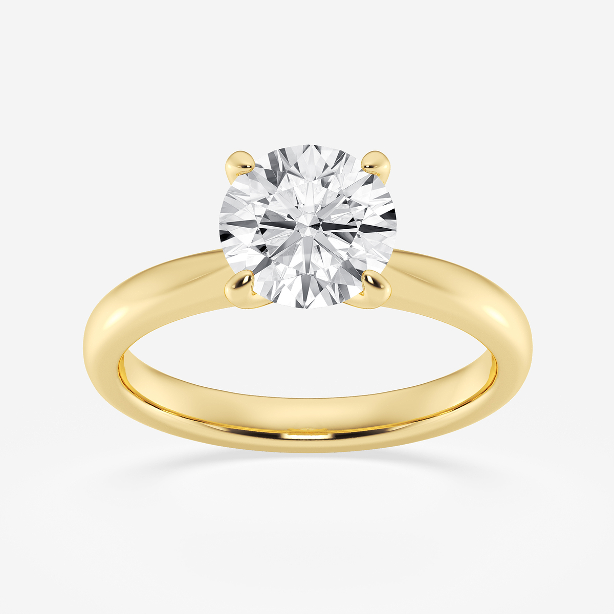 2 1/2 ctw Round Lab Grown Diamond Petite Solitaire Engagement Ring