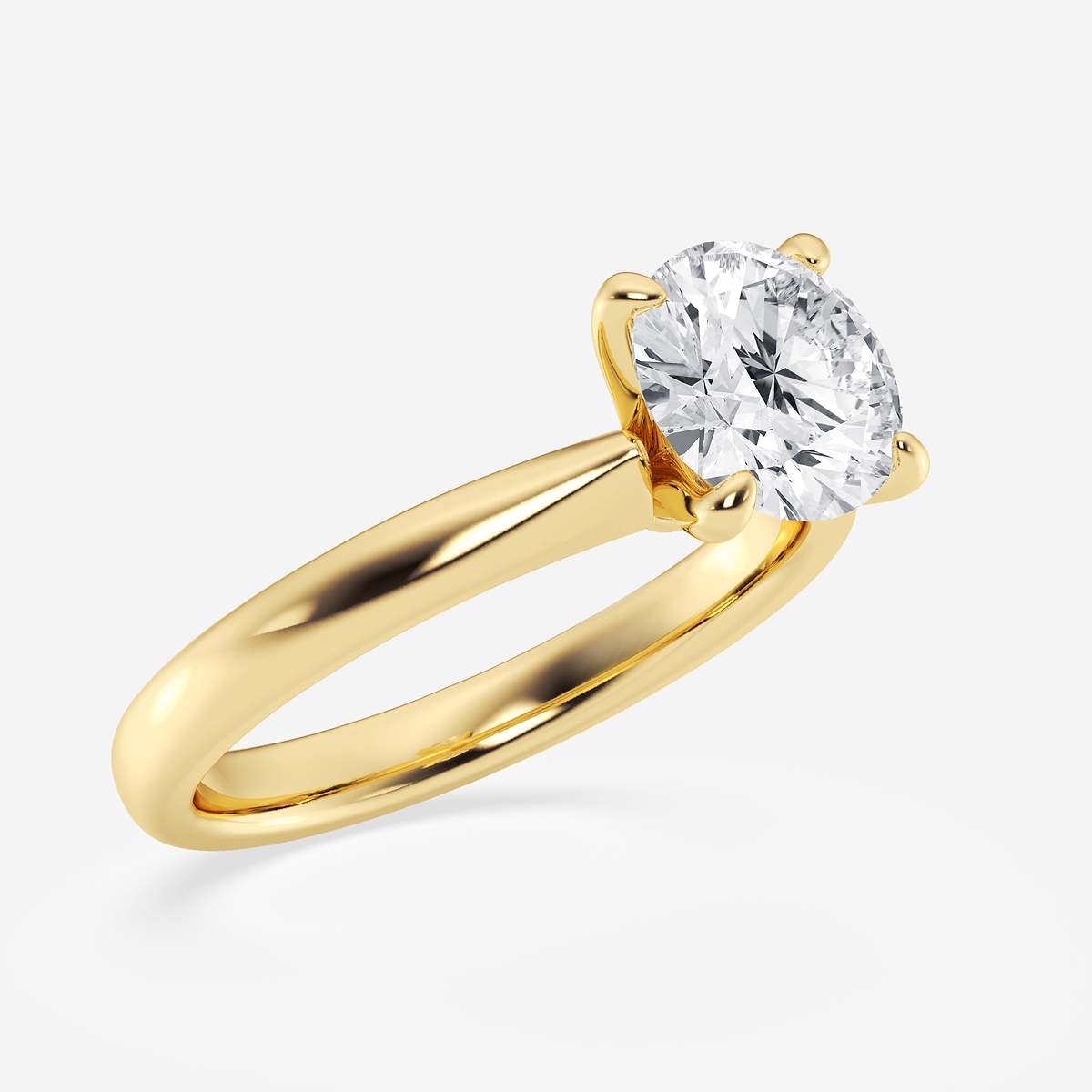 Additional Image 1 for  2 1/2 ctw Round Lab Grown Diamond Petite Solitaire Engagement Ring