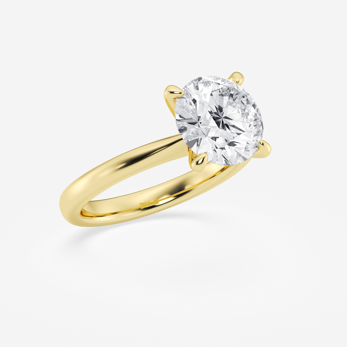 Additional Image 1 for  4 ctw Round Lab Grown Diamond Petite Solitaire Engagement Ring