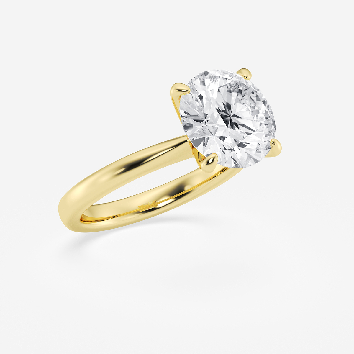 Additional Image 1 for  5 ctw Round Lab Grown Diamond Petite Solitaire Engagement Ring