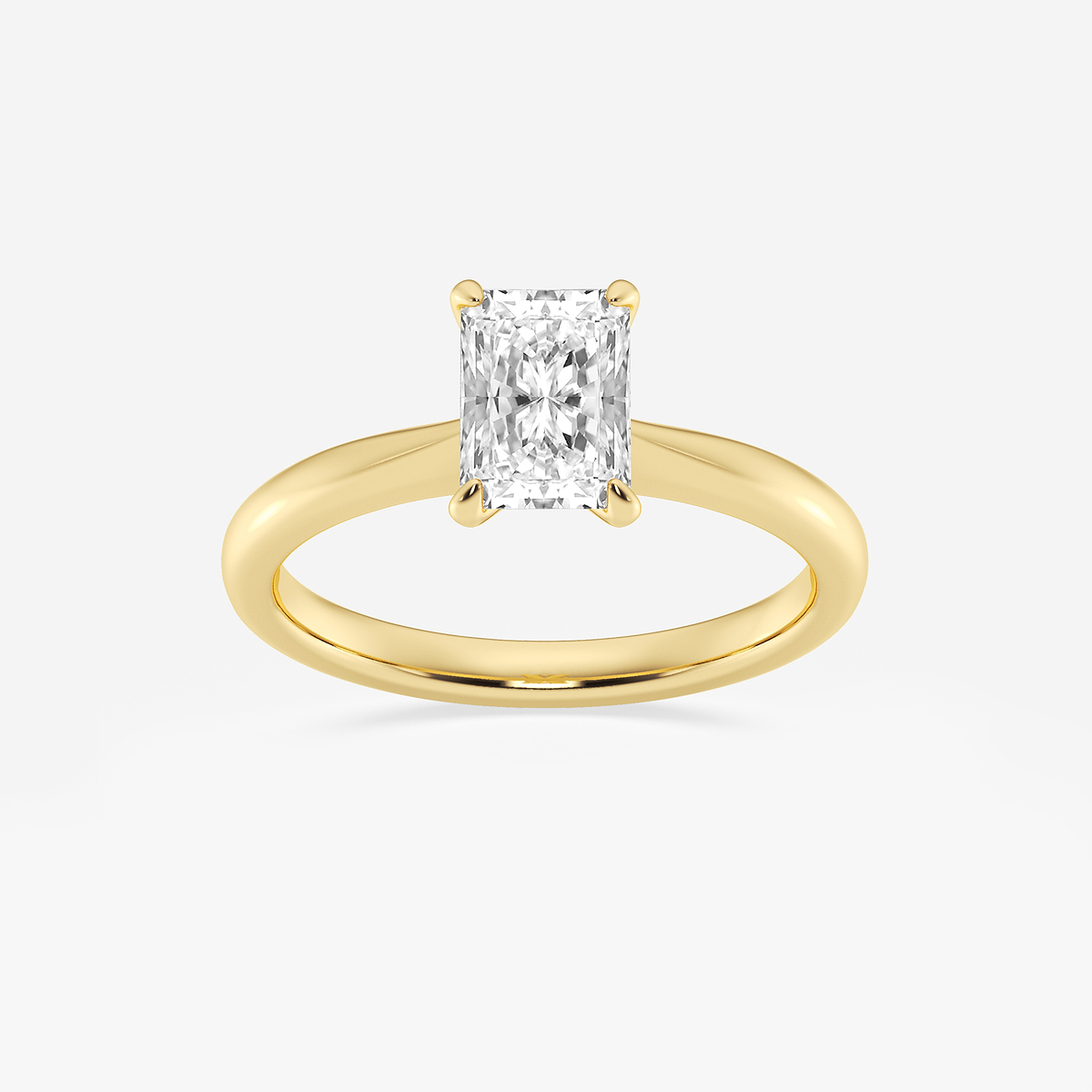 1 ctw Radiant Lab Grown Diamond Petite Solitaire Engagement Ring
