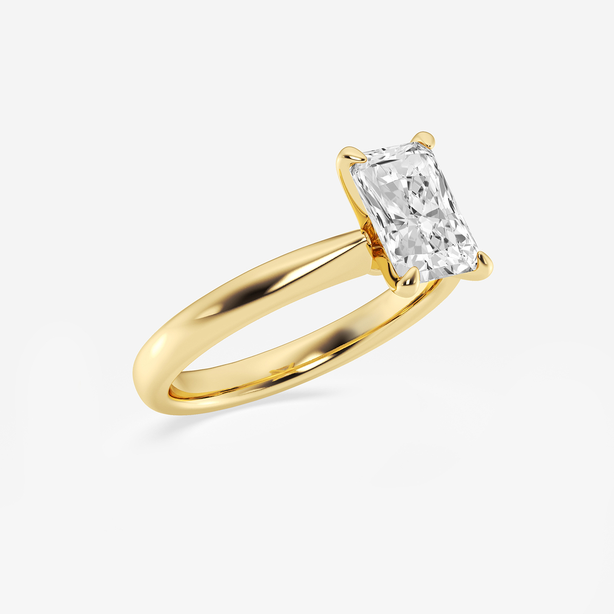 Additional Image 1 for  1 1/2 ctw Radiant Lab Grown Diamond Petite Solitaire Engagement Ring