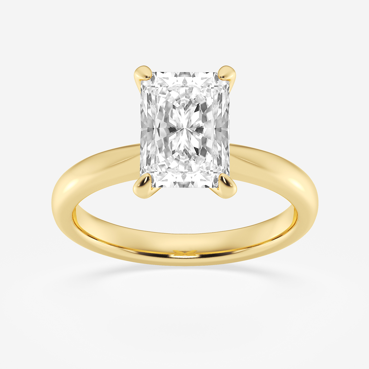 2 1/2 ctw Radiant Lab Grown Diamond Petite Solitaire Engagement Ring