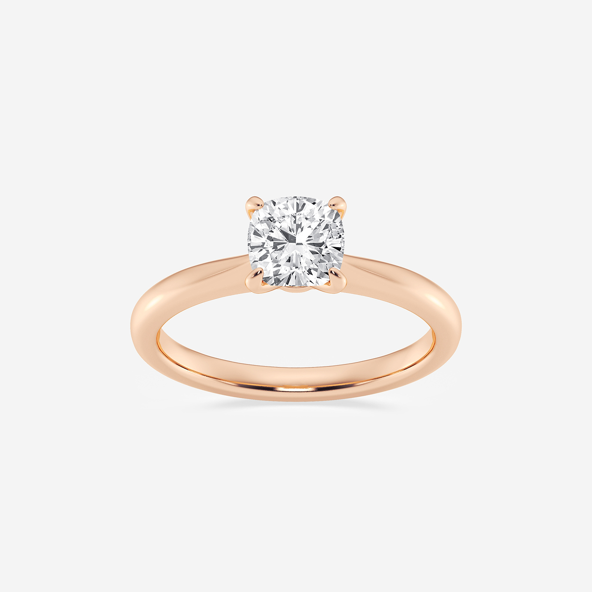1 ctw Cushion Lab Grown Diamond Petite Solitaire Engagement Ring